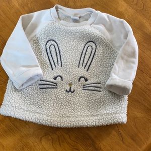 Old Navy long-sleeved bunny sweatshirt 12-18 mo.